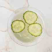 cucumber saketini from above